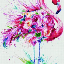 Алмазная мозаика GF 3559 Цветочный фламинго 40*50