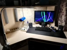 Clip Desk-Lamp Led-Light Eye-Protected-Lamp Brightness Office Led Long-Arm Bedroom 