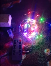 String-Light Timing-Battery Christmas-Decoration Remote-Control Festive Party Copper