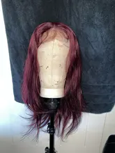 99J Borgoña transparente pelucas delanteras de encaje 4x4 de cierre de encaje pelucas brasileño recto 13*1 T parte pelucas de cabello humano Pre arrancó Remy