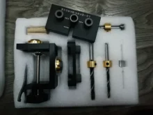 Drill-Bit Locator Puncher-Tools Doweling Jig Woodworking Adjustable for 3-In-1 with 8/15mm