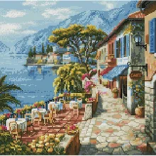 Алмазная мозаика GF 3068 Летнее кафе 50*40