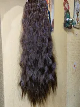 TALANG-coleta de pelo rizado largo de 22 pulgadas, resistente al calor, cola de pelo sintético con cordón, extensiones de cabello