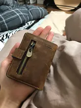 Tarjetero de aluminio con bloqueo Rfid para hombre, billetera de cuero Crazy Horse, porta tarjeta de crédito grande, monedero