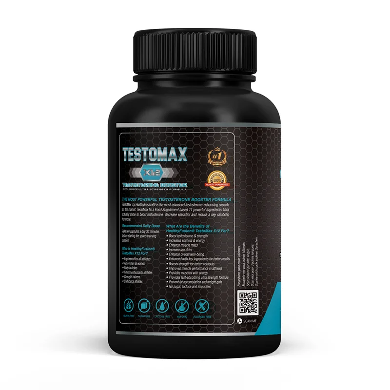 Healthy Fusion | Powerful pure testosterone Booster | Andean and taurine Maca | Increases muscle mass, performance and Libido | Vitamins/Minerals | Caps