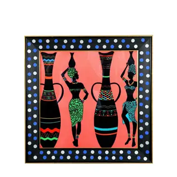 

Canvas Print African Girls with Glass Framed 51 * 51 cm