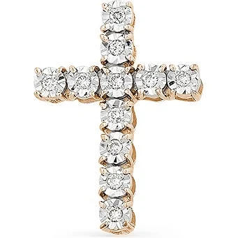 

Master brilliant cross with 11 red gold diamonds