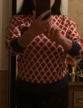 Las mujeres nuevo Vintage hoja de Jacquard cálido suéteres de manga larga o-Cuello Lurex jerséis de Navidad de punto otoño Tops Retro C-014