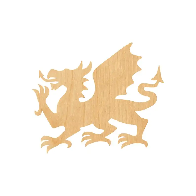 Welsh Dragon лазерная резка деревянная форма ремесло поставка-Незавершенный