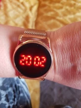 Relojes magnéticos de acero inoxidable para mujer, pulsera electrónica minimalista con correa de malla, color oro rosa, 2020