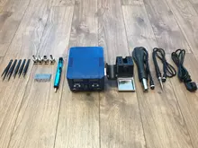 Estación de soldadura SMD de 800W, pistola de aire caliente eléctrica de calor rápido 2 en 1, soldador eléctrico de BGA refundido con pantalla Led