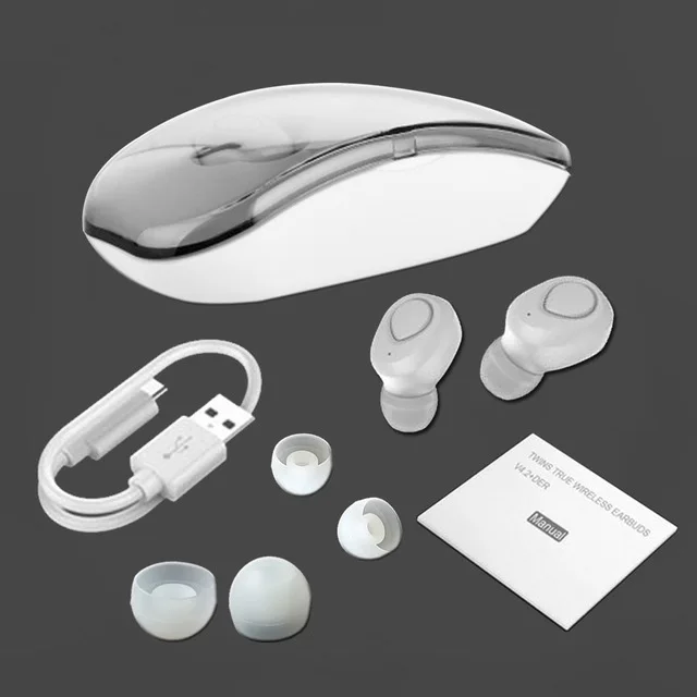 KPHRTEK, 1 шт., новинка, X18, Bluetooth наушники, TWS, Спортивная гарнитура, вкладыши, беспроводные наушники, наушник, мини TWS, наушники для смартфона - Цвет: Белый