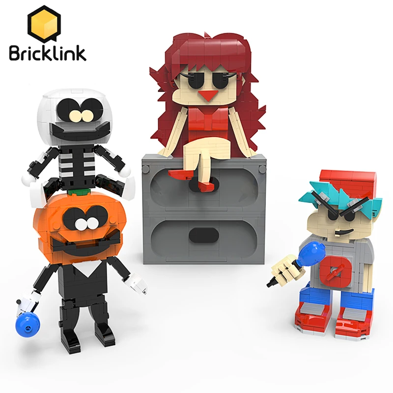 Bricklick idéias jogo de música sexta-feira noite funkin skid e bomba  namorada namorado figuras de ação bonecas blocos de construção brinquedos  do miúdo - AliExpress