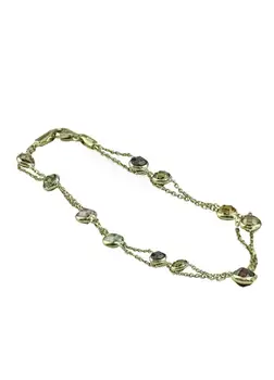 

Two Chain Colorful Stone Gold Bracelet 01-410-BLB140