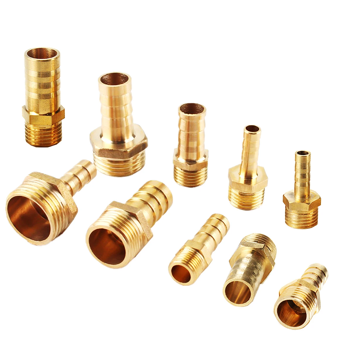 Hose Pipe Fitting Pipe Fitting Water Pipe Fitting Brass Hose Fitting 6/8/10/12/14/16/19/25mm Barb Tail 1/8" 1/4" 3/8" 1/2" 3/4" 1" BSP Male Female Thread Copper Connector Coupler