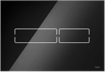 

Glass washing panel for toilet tecelux mini with electronic touch actuator, Glass Black