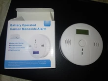 Envío Gratis! LCD CO Sensor trabajo solo construido en 85dB sirena de sonido independiente envenenamiento por monóxido de carbono Detector de alarma de advertencia