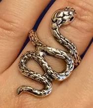 Snake-Ring Jewelry Retro Punk New Fashion Giftr158-6 1pcs Exaggerated Stereoscopic