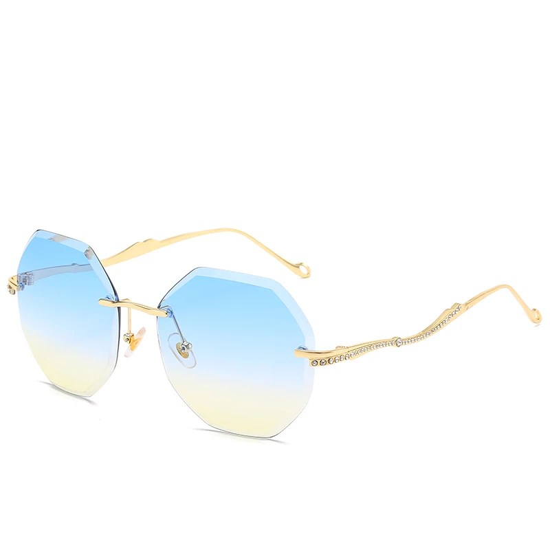 FC OPTICS Women Retro Sun Glasses Female personality rimless sungalsses UV400