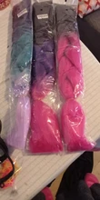 Pelo trenzado sintético 100g 24 pulgadas Single Color degradado verde amarillo Rosa rubia trenza extensión de pelo giro Jumbo MUMUPI
