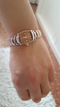 Reloj de pulsera de oro rosa para mujer, de lujo, de acero inoxidable, con diamantes de imitación, elipse, creativo, de cuarzo