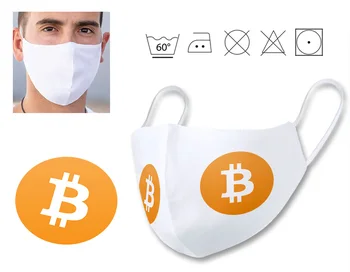 

Reusable hygienic symbol BITCOIN VIRTUAL coin double layer mask