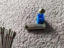 HYTOOS 10mm Diamante de rombo de uñas taladro 3/32 Rotary Burr cortadores para manicura taladro eléctrico accesorios uñas Mills Tools-D-7