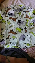 Imcute-ropa de verano para niños, vestido de mangas cortas para niños, camisa con estampado de dinosaurio de dibujos animados, cuello de solapa, Tops de bebé