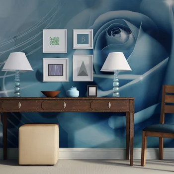 

Wall mural-Blue rose - 200x154 cm