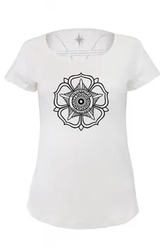 

Angemiel Wear Motif Flower Cotton White Women 'S T-Shirt