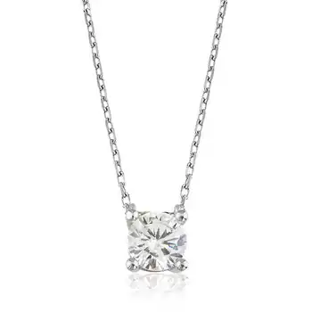 

925 sterling Silver Single Gem Women 'S Necklace