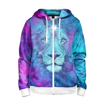 

Children's sweatshirt 3D with zipper space lion BigFace