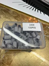 HYTOOS 100 unids/caja bandas de lijado sin mandril eléctrica uñas accesorios de taladro de cuidado de uñas de Gel polaco herramientas de eliminación
