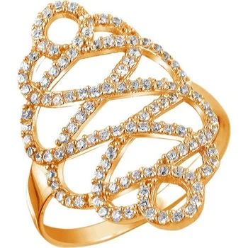 

Esthete ring with 116 cubic zirconia silver plated