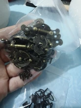 Hasp-Latch Case-Locks Decorative-Handle Cabinet-Buckle Jewelry Wooden-Box Bronze NAIERDI
