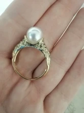 Huitan romántico anillos de perlas simuladas para las mujeres de lujo aniversario de boda accesorios anillos de compromiso para venta al por mayor