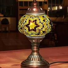 10 шт оптом разные цвета турецкие мозаичные настольные лампы ручной работы