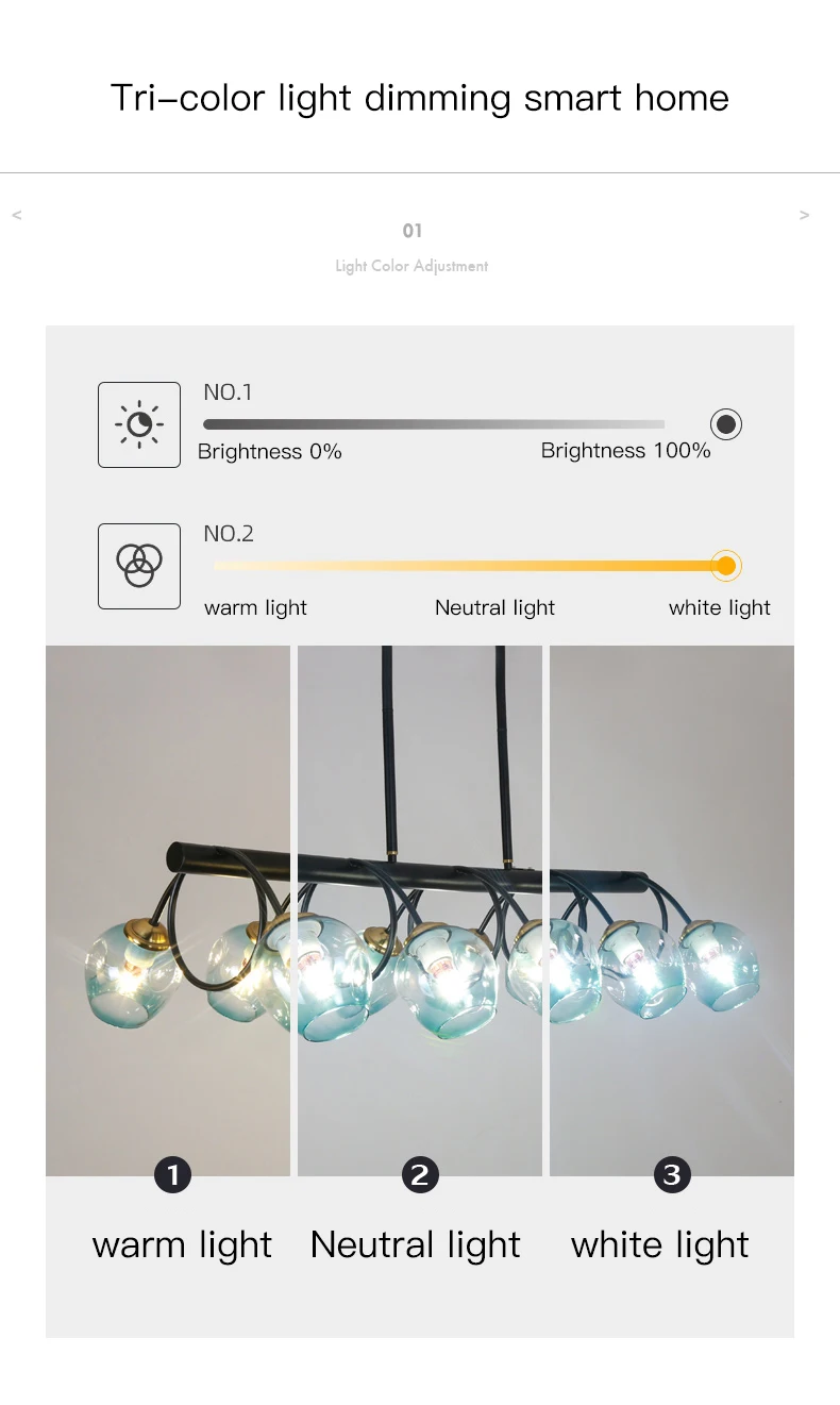 Modern Pendant Lamp For Dining Room Kitchen Long Table Indoor Lighting Fixtures Glass Bulb Chandelier E27 Black Iron Home Decor small chandeliers