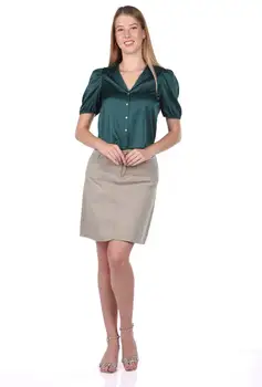 

Blue White Women Jeans Skirt