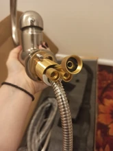 Gold Kitchen Faucet Water-Mixer Pull-Out Single-Handle Silver Swivel-Degree N22-019