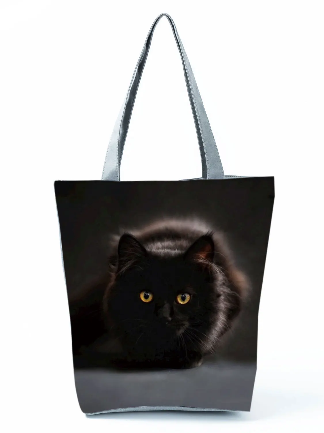 2022 Cool Fashion Handbag Female Cats Print 3D Tote Travel Women Shoulder Bag Foldable High Capacity Shopping Bag Custom Pattern 