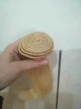 Vallbest-mechones de cabello liso 613 rubio con cierre, extensiones de cabello humano mechones malasio con cierre de encaje, pelo Remy para bebé