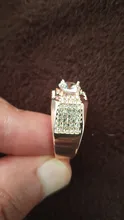 FDLK-anillo lujoso de oro rosa para hombre, piedra Natural de cristal, regalo de aniversario para novio, banda de boda de compromiso para banquete