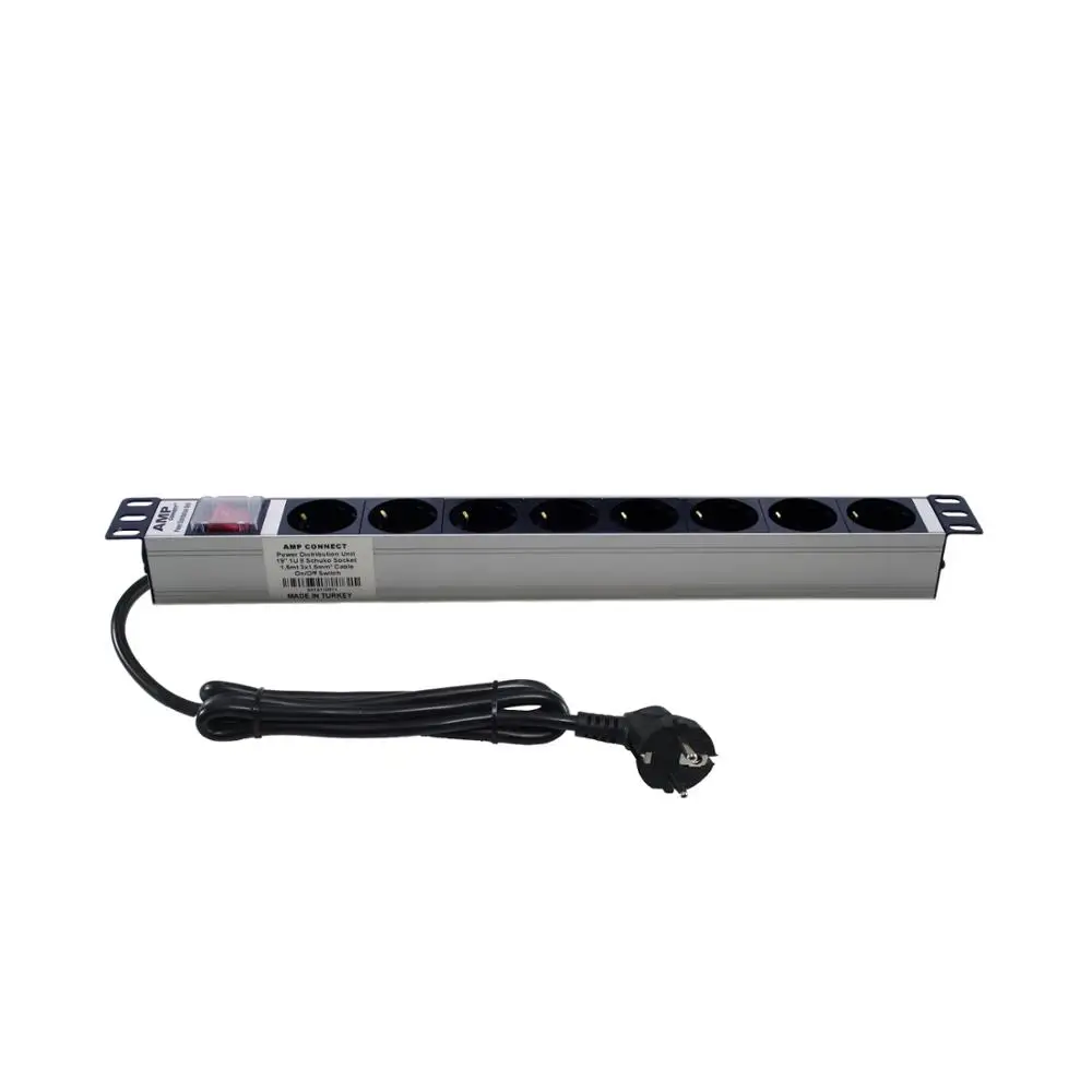 19 ''1U 8 способ Германия тип(DIN49440) розетка вкл/выкл освещенный переключатель алюминиевый профиль рамка PDU