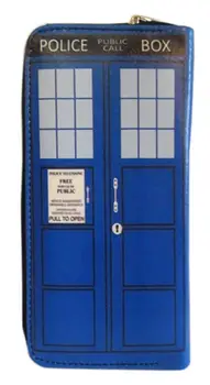 

NOXU 1pcs Faux Leather BBC TARDIS DOCTOR WHO Print Wallet Women Clutch Leather Bags Purse New Card Holder Coin Bag