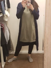 Suéter casual largo para dama, jersey femenino de algodón, cárdigan suave, cómodo, resistente, sencillo, holgado y en diferentes tallas