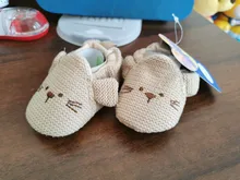 Botas de nieve para primeros caminantes de punto para niño niña, zapatos para bebé recién nacido, Otoño e Invierno de algodón, suela suave cálida, precaminante de felpa