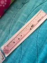 Reglas de plástico con Linda pata de gato para escuela, suministros de oficina Kawaii, accesorios de planificación, premio de estudiante