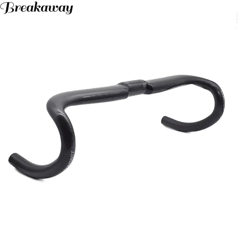 Guidon de vélo de route Drop Bar 400/420/440 mm, guidon entièrement en carbone 31,8 mm sans fil intégré Racing Drop Bikes Bar Accessoires de vélo de course (440 mm