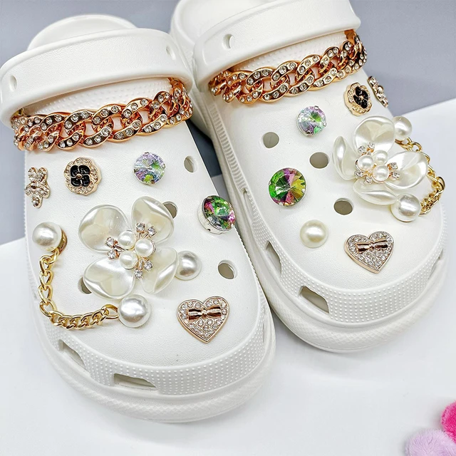 No 5 coco Chanel crocs shoe charms make up hand bag croc charm set new  bling